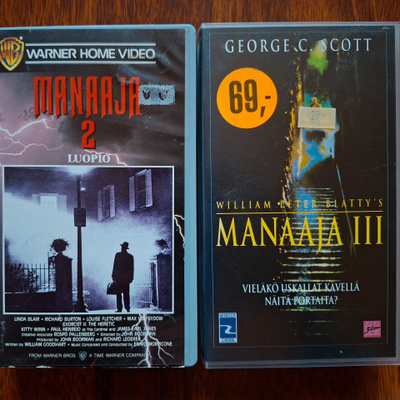 Manaaja 2 & Manaaja 3 (VHS) - Kauhuklassikot pakettina