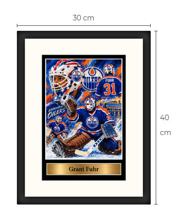 Uusi Grant Fuhr Edmonton NHL art print Limited Edition