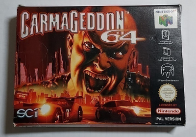 * Carmageddon 64 N64 PAL CIB Sisäkotelo Uusi Lue Kuvaus