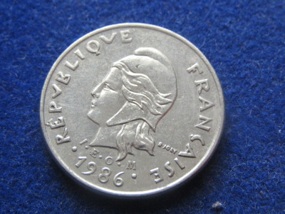 10 francs 1986. Ranskan Polynesia
