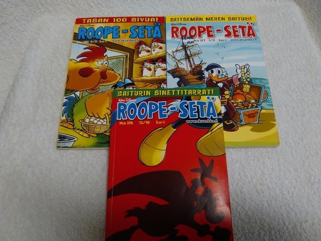 ROOPE-SETÄ  3 kpl   376, 377, 380   HYVÄ