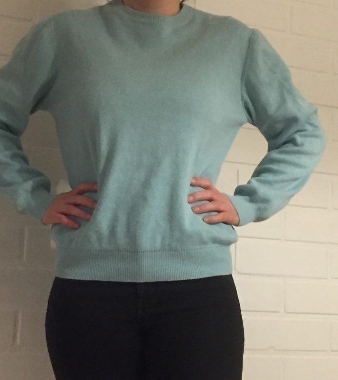 Atlant finest cotton vaaleansininen neule S