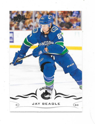 2018-19 Upper Deck #427 Jay Beagle , Vancouver Canucks