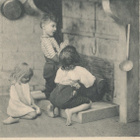 Lapset uunin äärellä - vanha Carte Postale - pikkukuva 1
