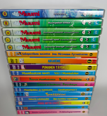 17 muumi dvd setti, alkuperäiset äänet