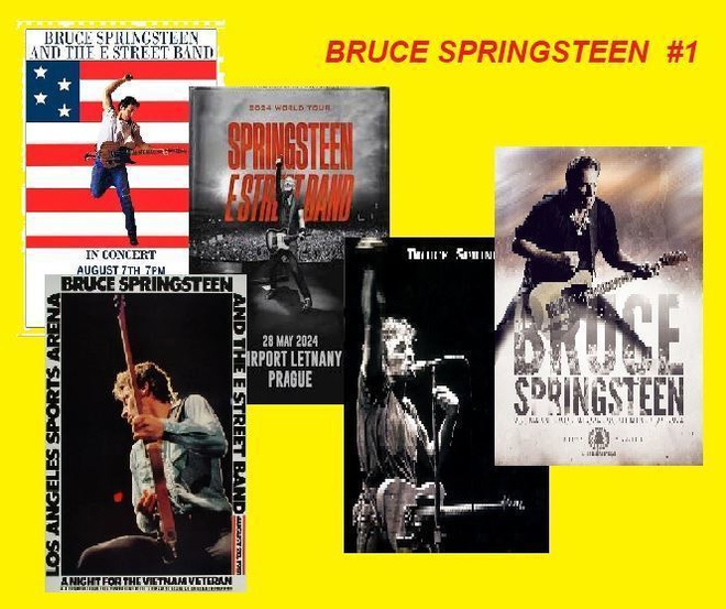 BRUCE SPRINGSTEEN --- julistesetti 5kpl --- 21cm x 30cm #1