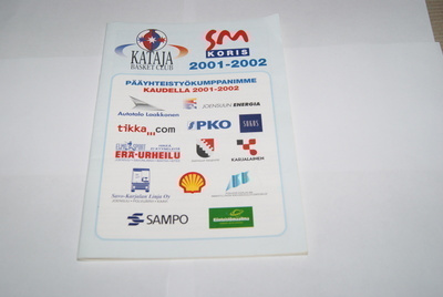 Koripallo-Kataja kausiohjelma 2001-2002