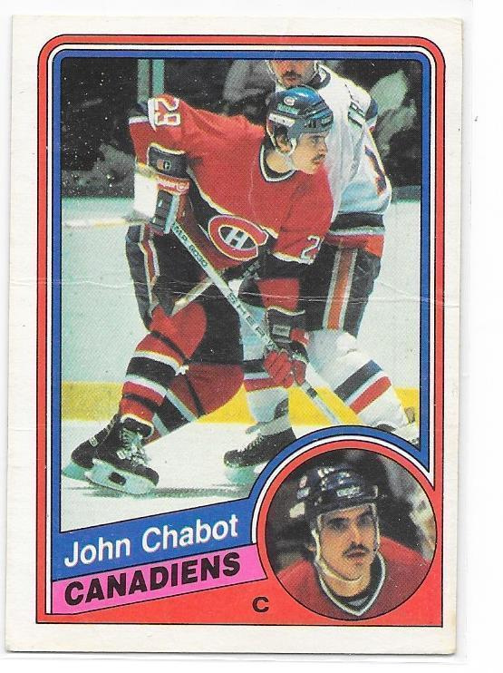 1984-85 OPC #258 John Chabot Montreal Canadiens