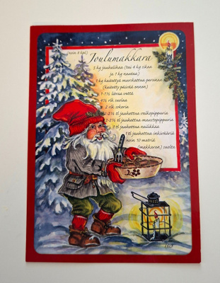 INGRID ELF-"Joulumakkara"-KULKEMATON JOULUKORTTI