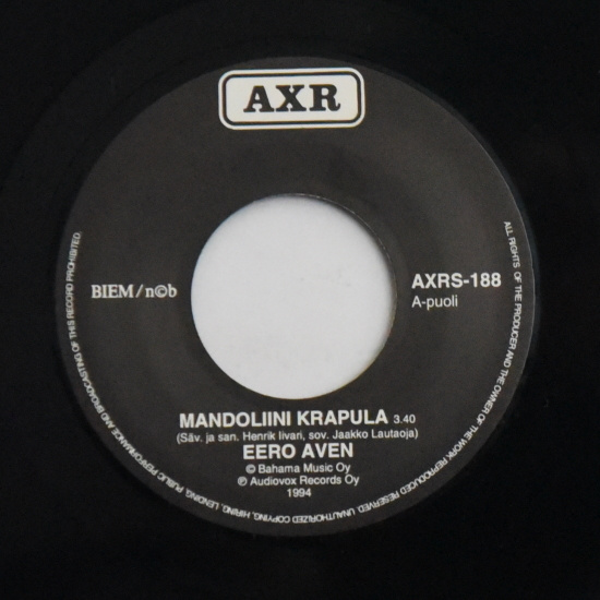 Single: Aven, Eero - Mandoliinikrapula / Tunteiden värinää
