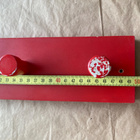 Vintage Puinen Naulakko 5 koukkua, 50cm, Punainen - pikkukuva 5