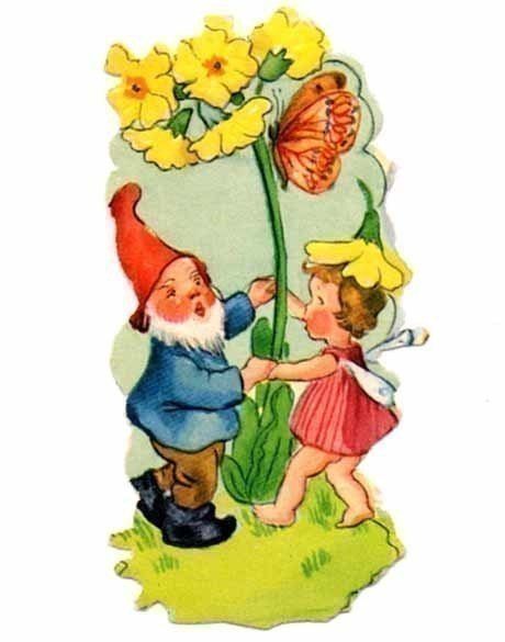 AFKH 27 / Tonttu ja kukkaiskeiju tanssimasssa. 1950-l.
