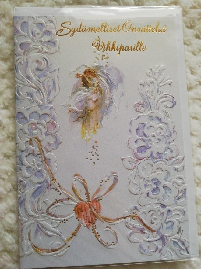 Hääparille *kortti + kuori*