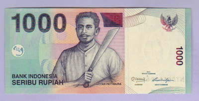 Indonesia 1000 Rupiah v.2011 UNC P-141k