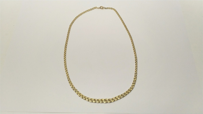 Kultadublee kaulaketju 46 cm, 8,2 g