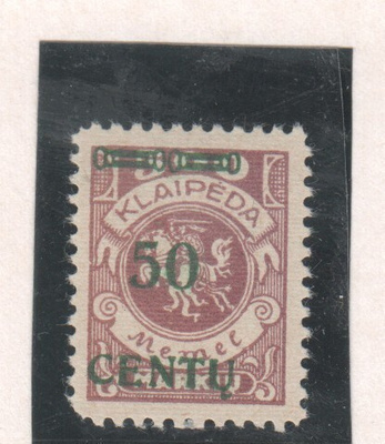 Saksa memel Mi 173 liimakkeellisena.