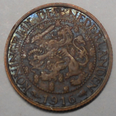 Netherlands. 1 cent 1916.