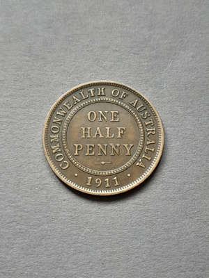 Australia one half penny 1911