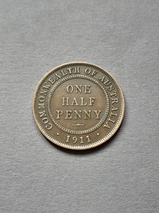 Australia one half penny 1911