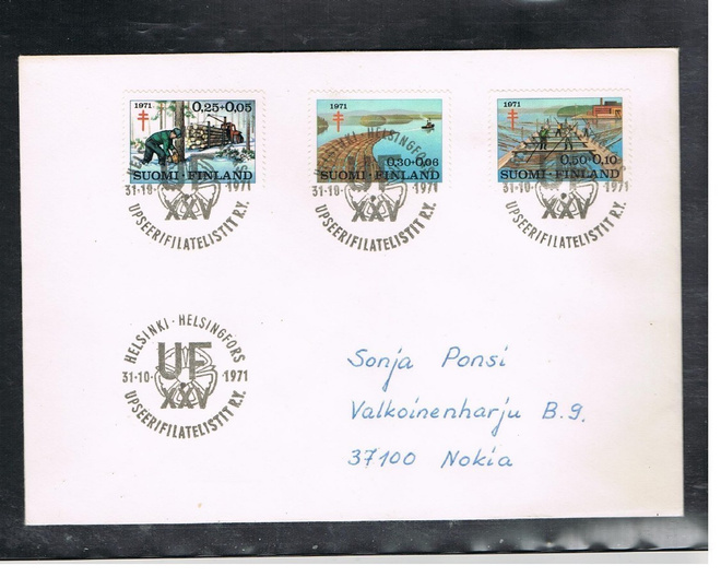 1971  Hki - Upseerifilatelistit  TUB sarjalla