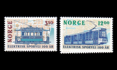 Norja 1163-4 ** Sähköraitiovaunut 100v (1994)