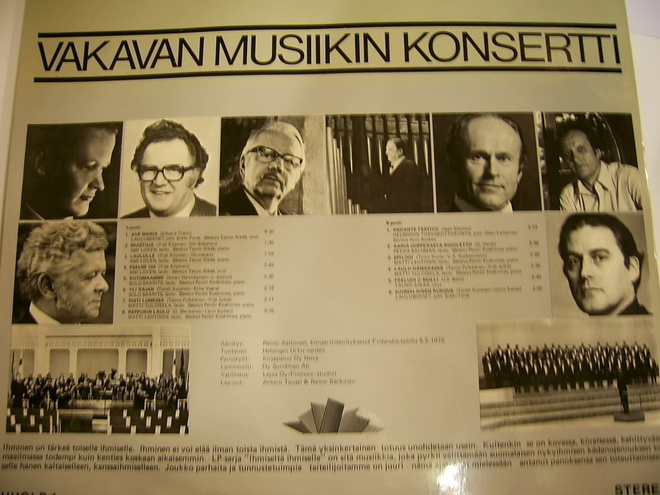 VAKAVAN MUSIIKIN KONSERTTI - UUSI SOITTAMATON LP-LEVY