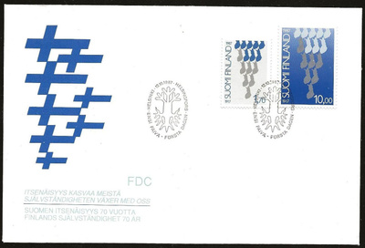 1987 FDC Suomen itsenäisyys 70 v