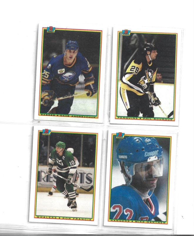 ANDREYCHUK/P.BOURQUE/FRANCIS/GARTNER - 1990 BOWMAN