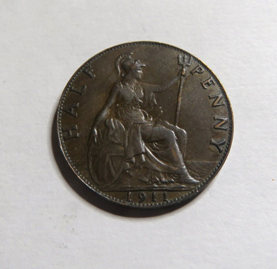 Englanti half penny 1911