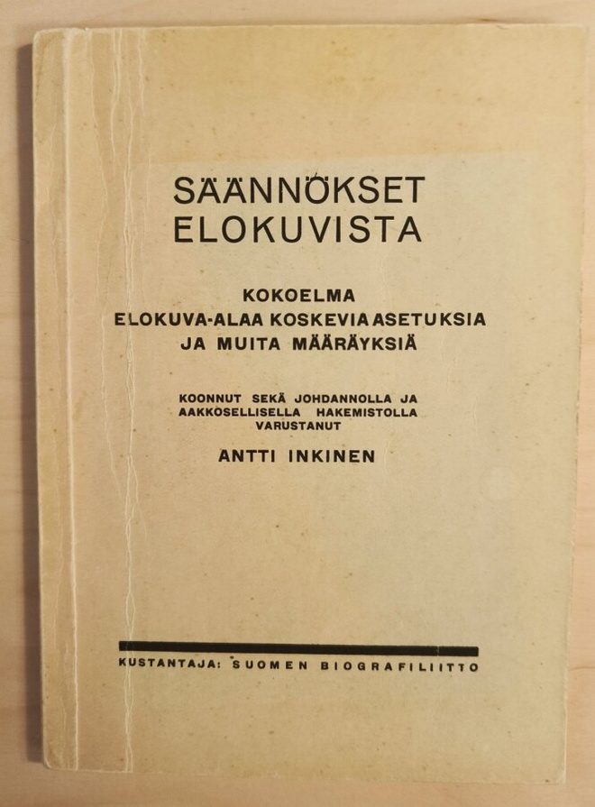 Antti Inkinen: Säännökset elokuvista
