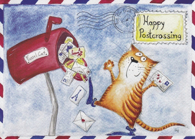 Gisela Herberger: Happy Postcrossing (postikirtti)