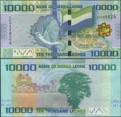 Sierra Leone 10000 Leones 2013 (P-33b) UNC