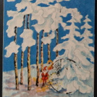Joulukortti Sally L-n, Tampere 1924, merkkinä saaris 30 p - pikkukuva 1