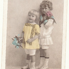 SIEVÄT LAPSET - vanha kortti, kulk. 1923 - pikkukuva 1