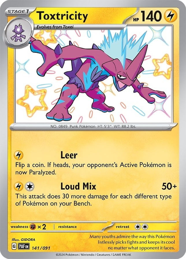 Toxtricity 141/091 - Paldean Fates - NM/M