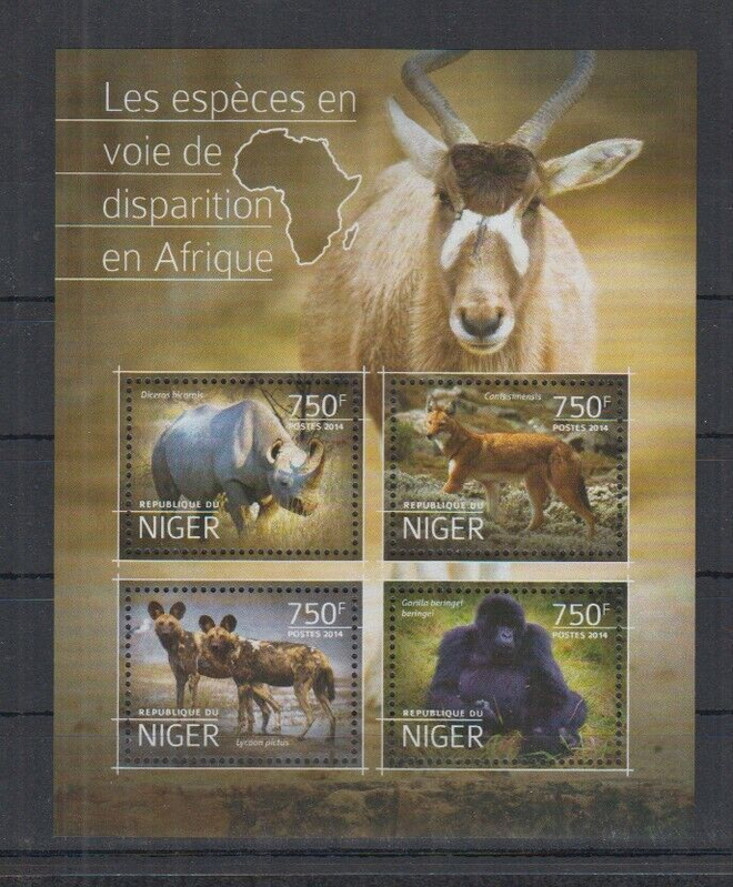 Uhanalaiset ELÄIMET eläinaiheinen blokki NIGER 2014 **
