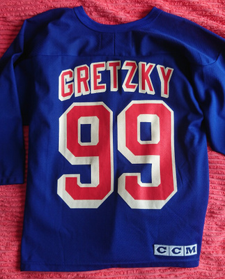 Wayne Gretzky - Rangers , fani/treeni paita