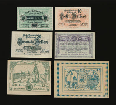 Itävalta Notgeld 6 kpl, erä 51