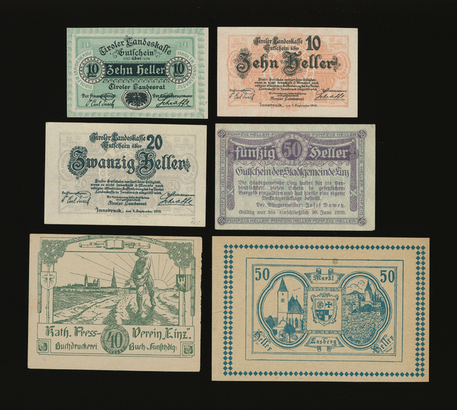 Itävalta Notgeld 6 kpl, erä 51