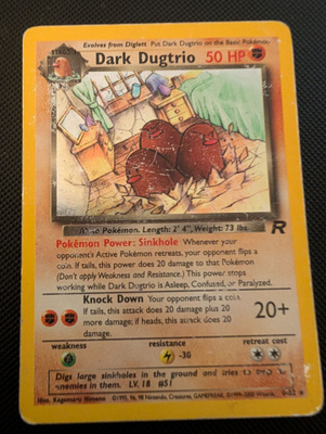 Dugtrio holo Pokemon Team Rocket