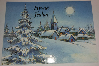 Hopea/Kultafolioitu joulukortti