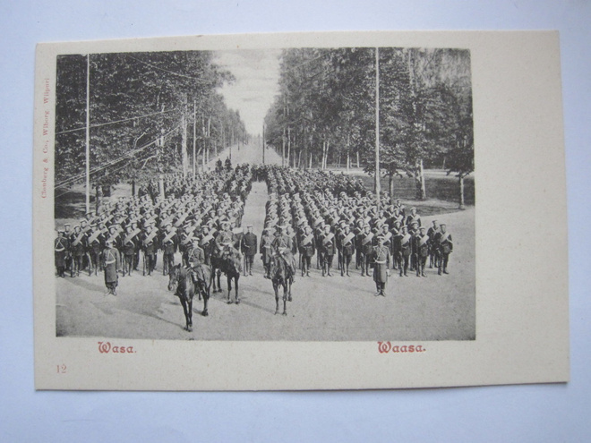VANHA Postikortti Vaasa Sotilaat ennen-1905