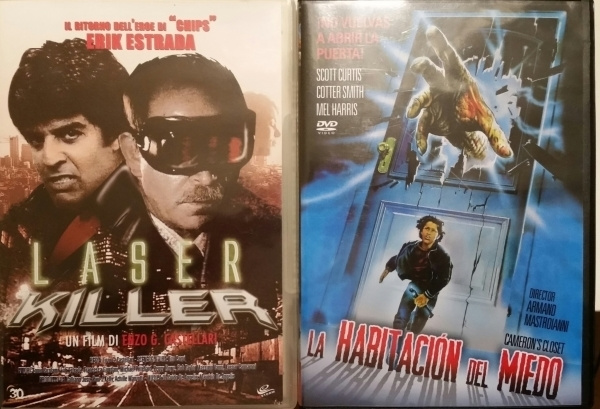 Laser killer ja Pelon huone -DVD.Ei suomitekstejä