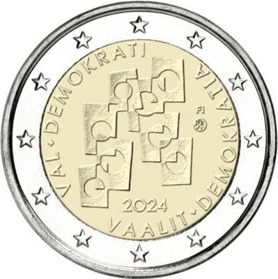 ** SUOMI 2€ 2024 Demokratia UNC pillerissä **