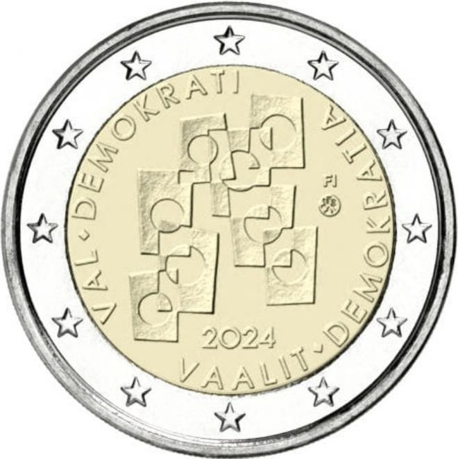 ** SUOMI 2€ 2024 Demokratia UNC pillerissä **
