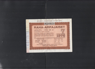 RAHA-ARPAJAISET 1976