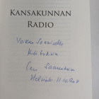 Eero Saarenheimo : Kansakunnan radio (signeerattu, tekijä... - pikkukuva 3