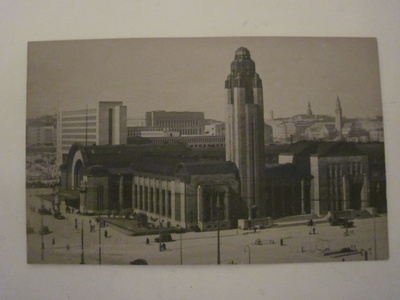VANHA Postikortti Helsinki Rautatieasema 1920-luku