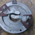 Polttimon pidike (iso peltilautanen) 60-lukua? 48mm reikään - pikkukuva 1