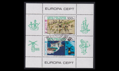 Turkki Kypros 127-8BL4 o Europa suuret saavutukset (1983)
